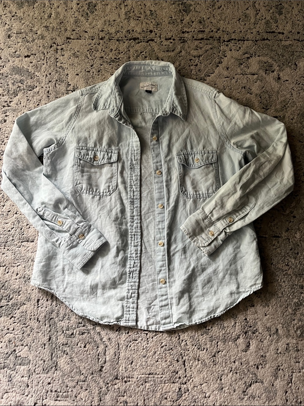 Universal Thread Light Blue Denim Button-Down Shirt